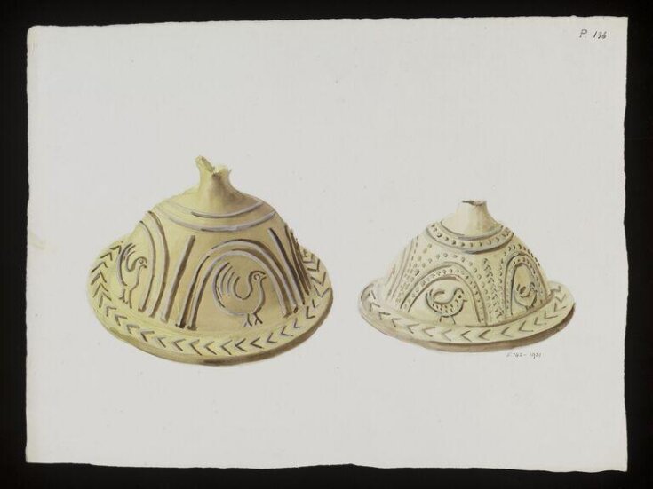 Drawing of Central Asian pottery top image