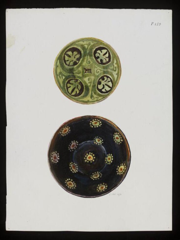 Drawing of Central Asian pottery top image