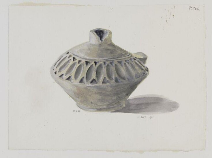 Drawing of Central Asian pottery top image