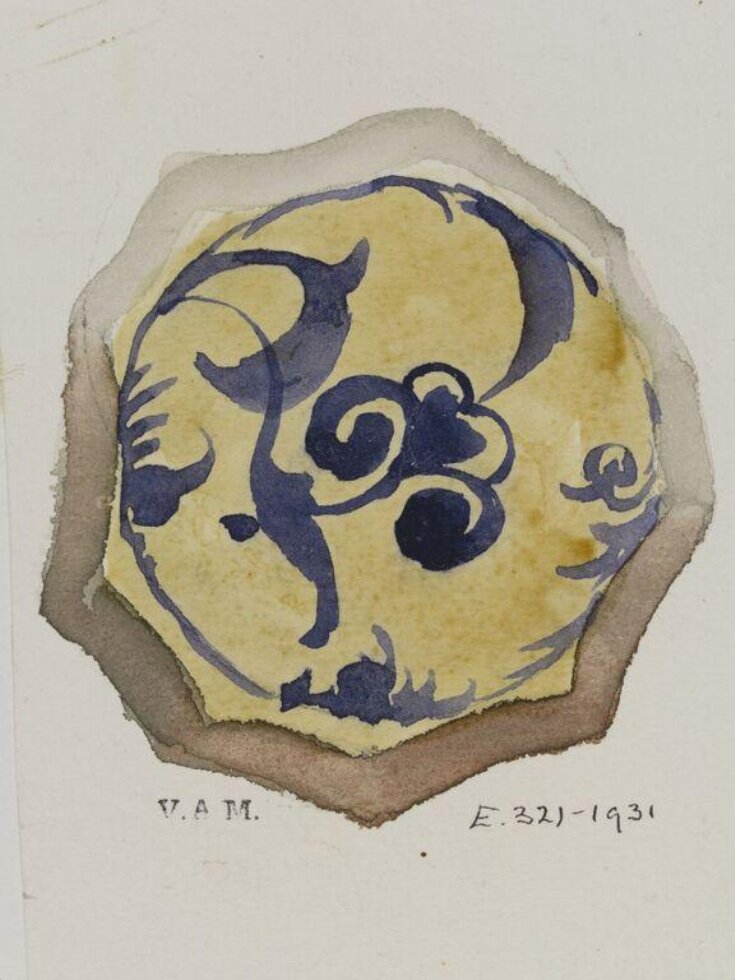 Drawing of Central Asian pottery top image