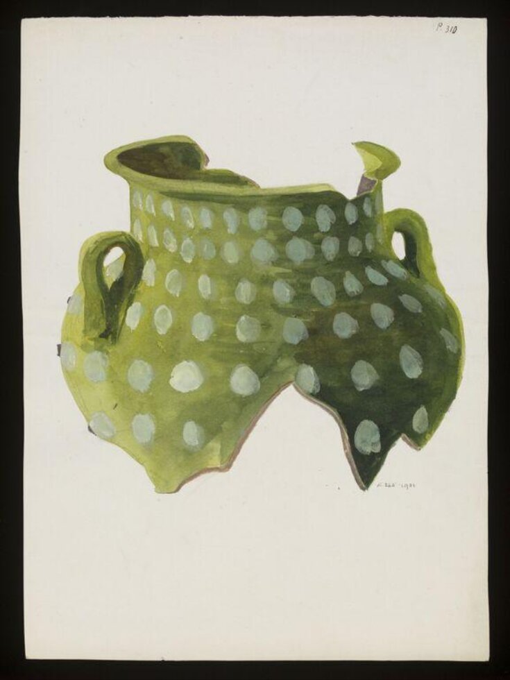 Drawing of Central Asian pottery top image