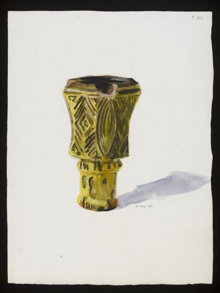 Drawing of Central Asian pottery top image