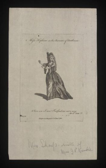 Miss Hopkins in the character of Arethusa