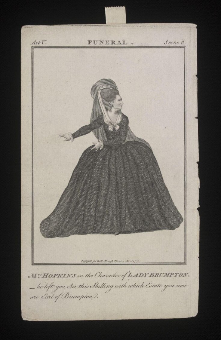 Mrs Hopkins in the character of Lady Brumpton image