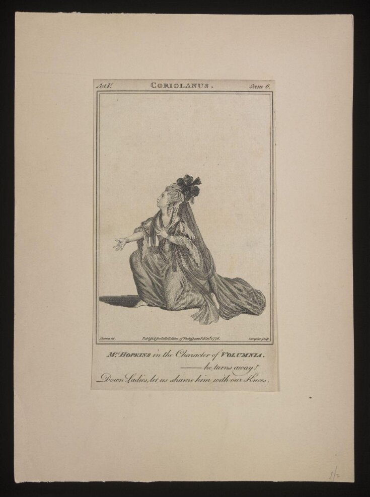 Mrs Hopkins in the character of Volumnia image
