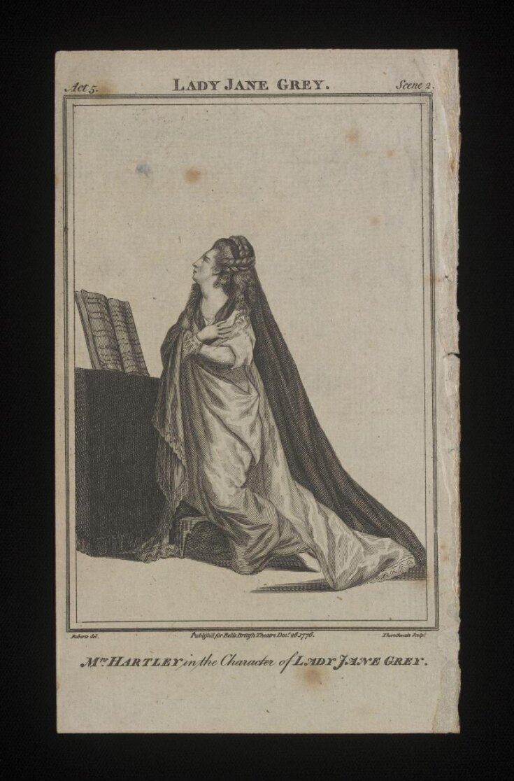 Mrs Hartley in the character of Lady Jane Gray image
