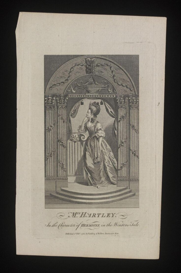 Mrs Hartley in the Character of Hermione in The Winters Tale image