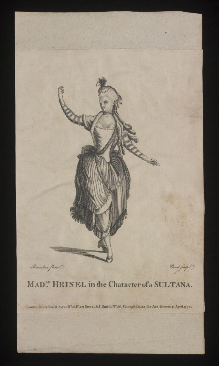 MADLE. HEINEL in the Character of a SULTANA image
