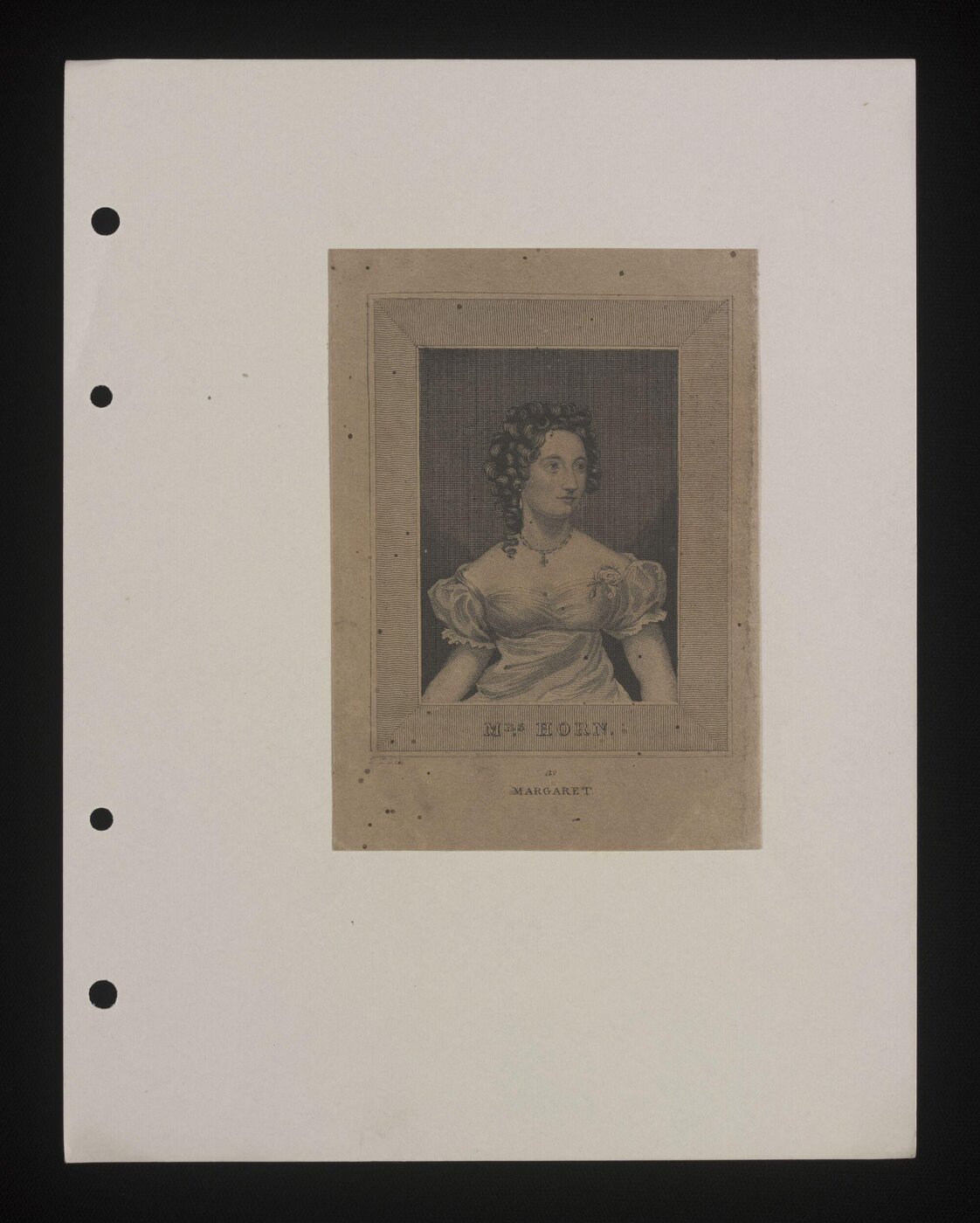 Unknown, Mrs. Horn as Margaret