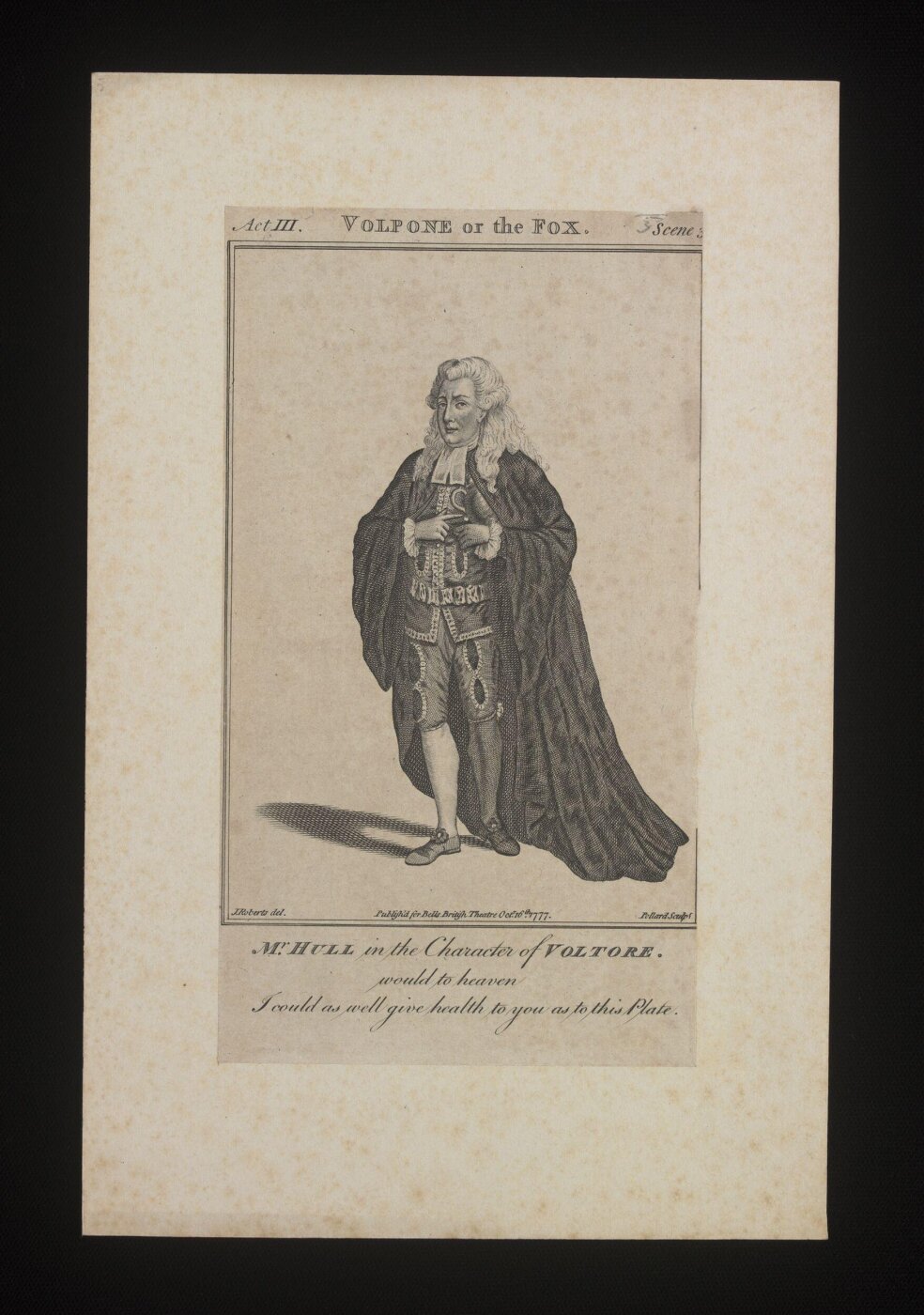 James Roberts, Mr. Hull in the character of Voltore
