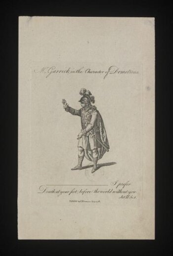 Mr Garrick in the character of Demetrius