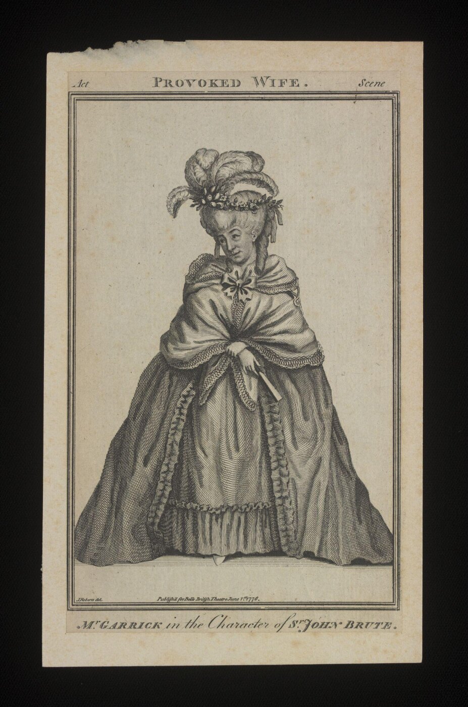 James Roberts, Mr Garrick in the character of Sir John Brute