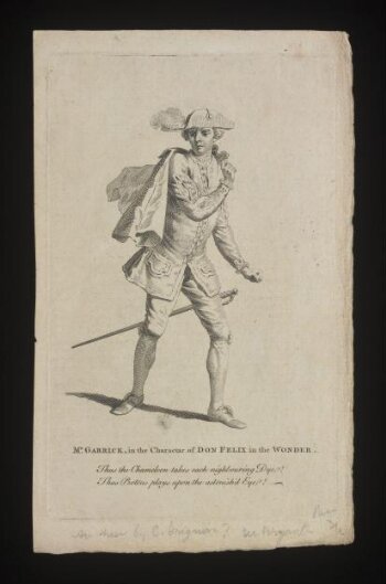 Mr Garrick in the character of Don Felix in the Wonder