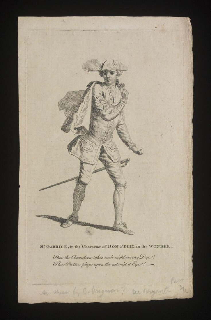 Mr Garrick in the character of Don Felix in the Wonder image