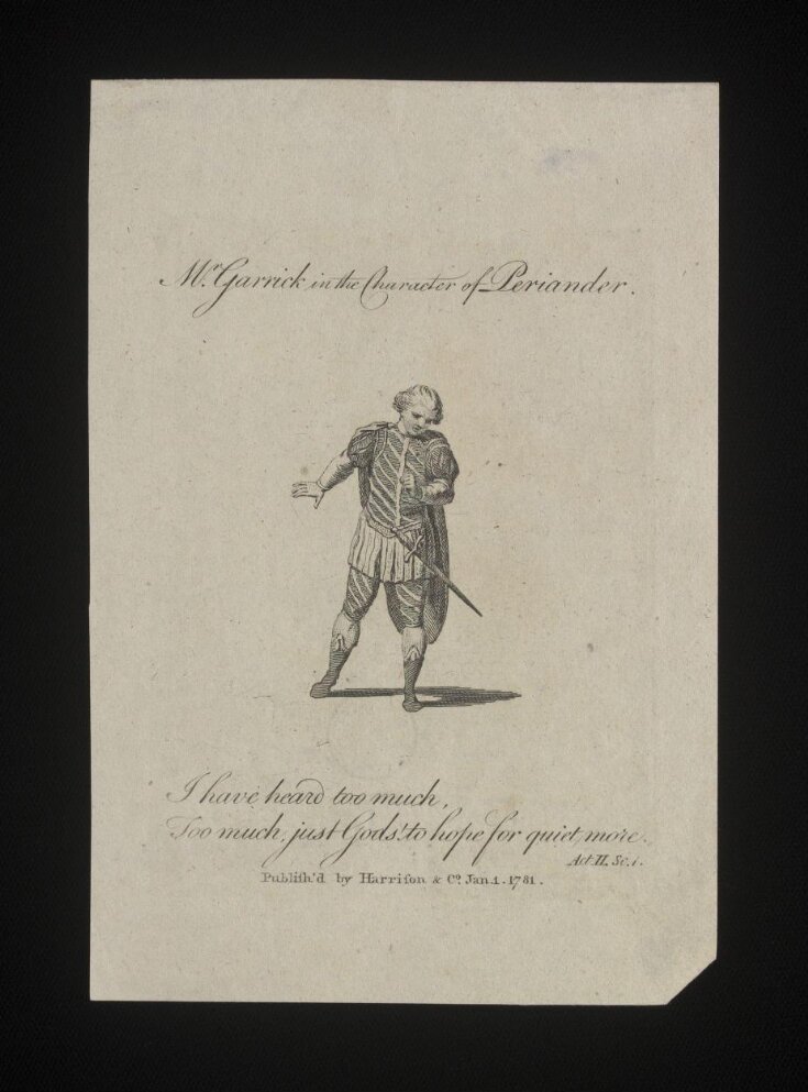 Mr Garrick in the character of Periander top image