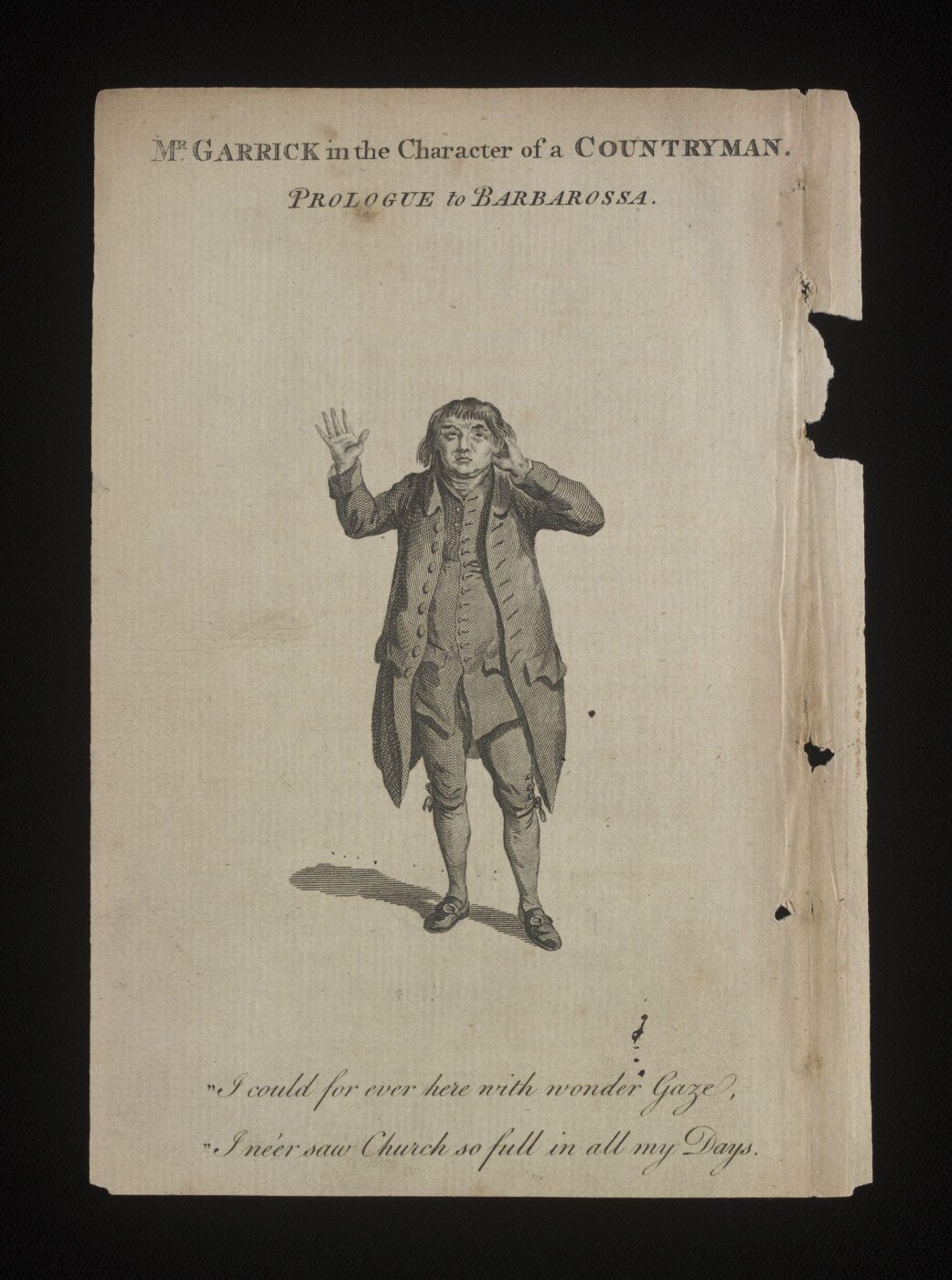 unknown, David Garrick in the character of a Countryman