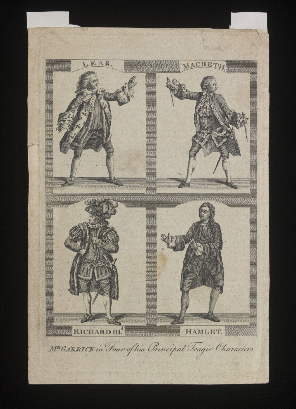 unknown, Mr. Garrick in Four of his Principal Tragic Characters