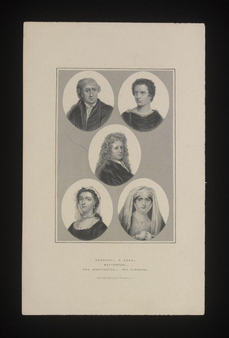 Garrick, Kean, Betterton, Peg Woffington and Mrs. Siddons image