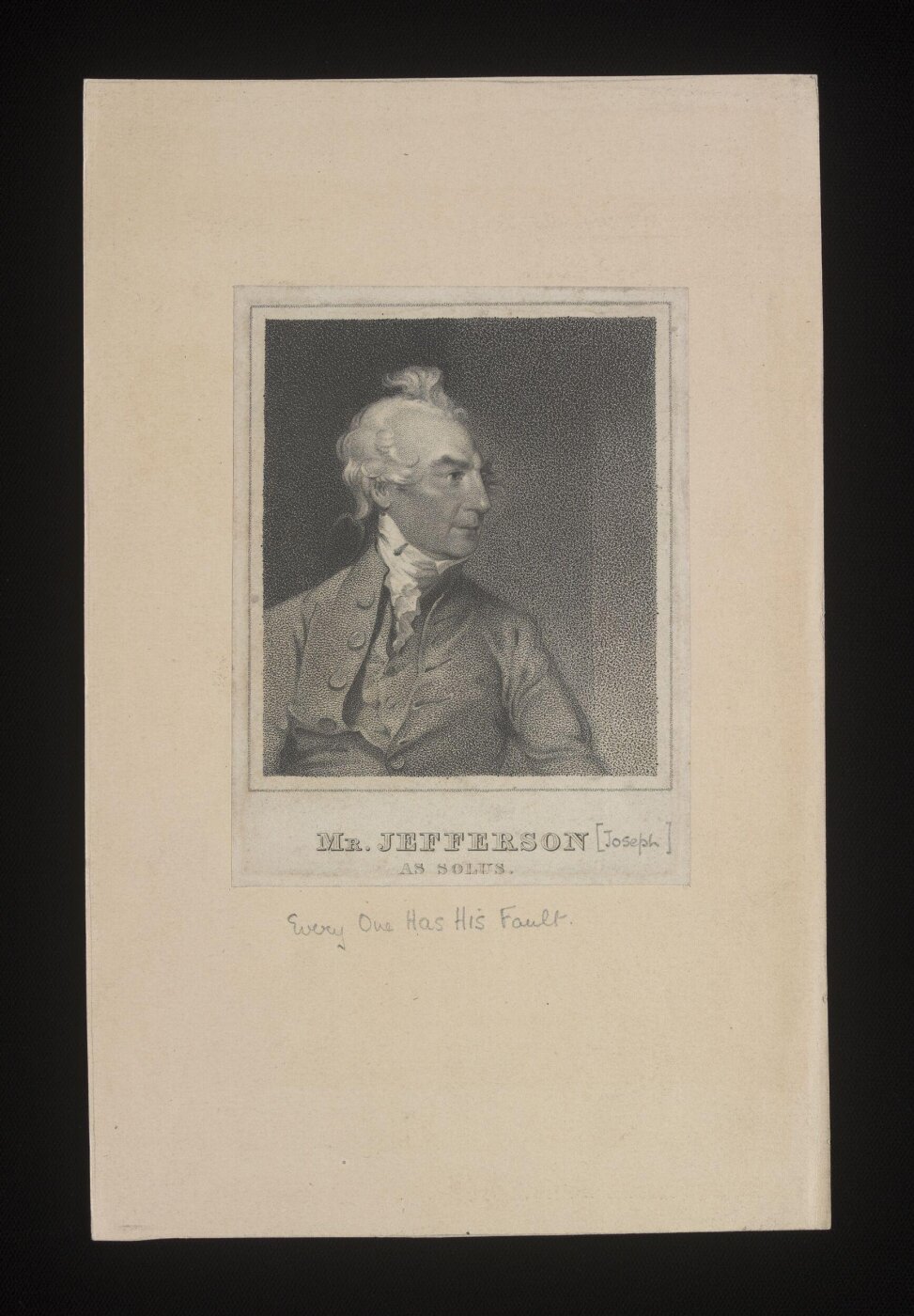 Unknown, Mr Jefferson as Solus