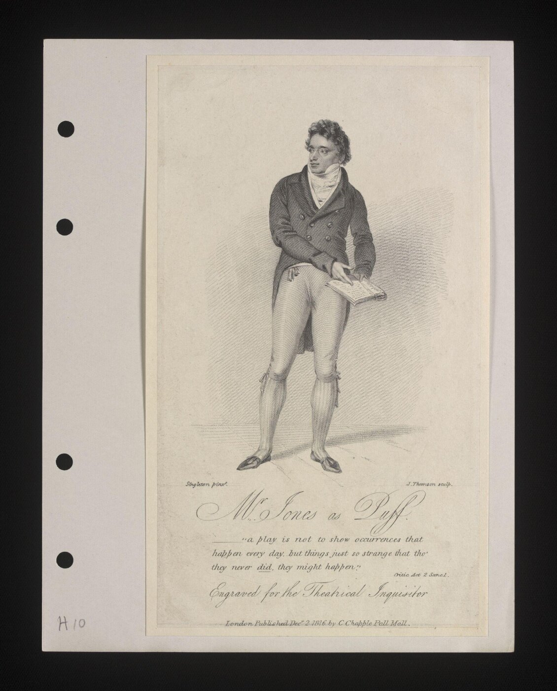 Henry Singleton, Mr Jones as Puff