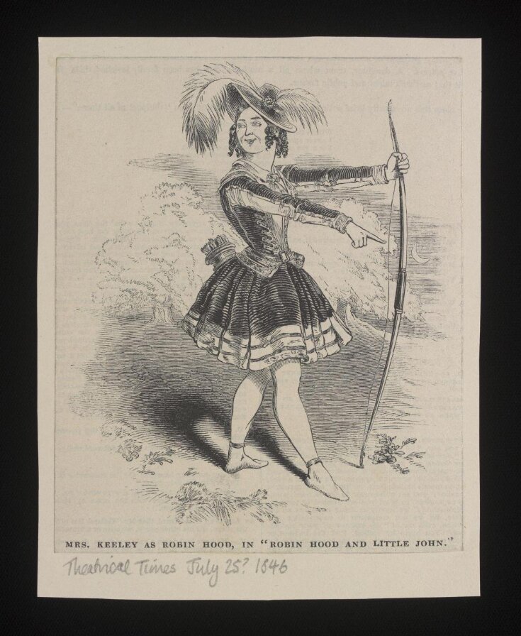 Mrs Keeley as Robin Hood in Robin Hood and Little John  image