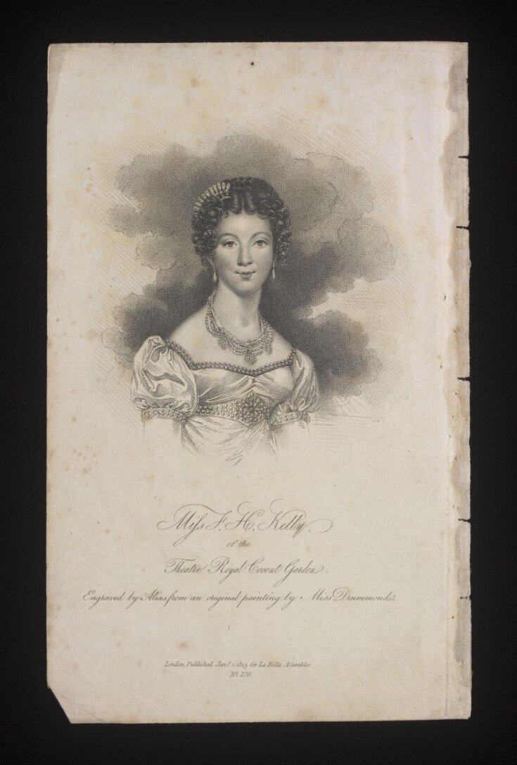 Miss F H Kelly of the Theatre Royal Covent Garden image