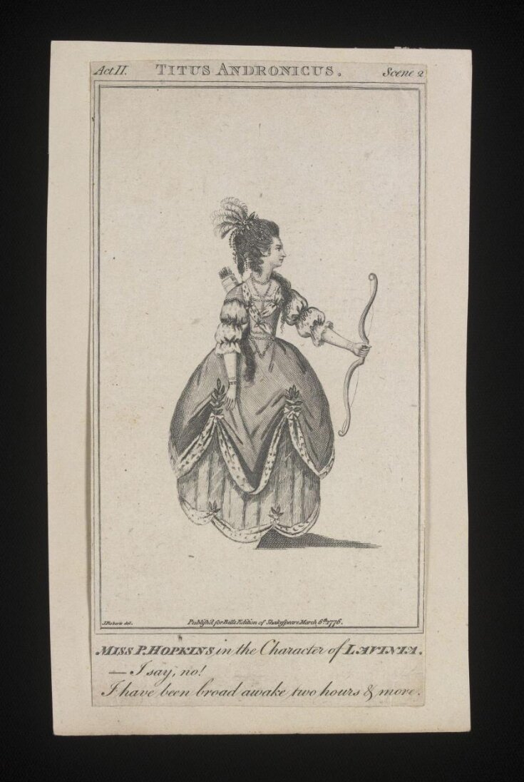 Miss P Hopkins in the Character of Lavinia image