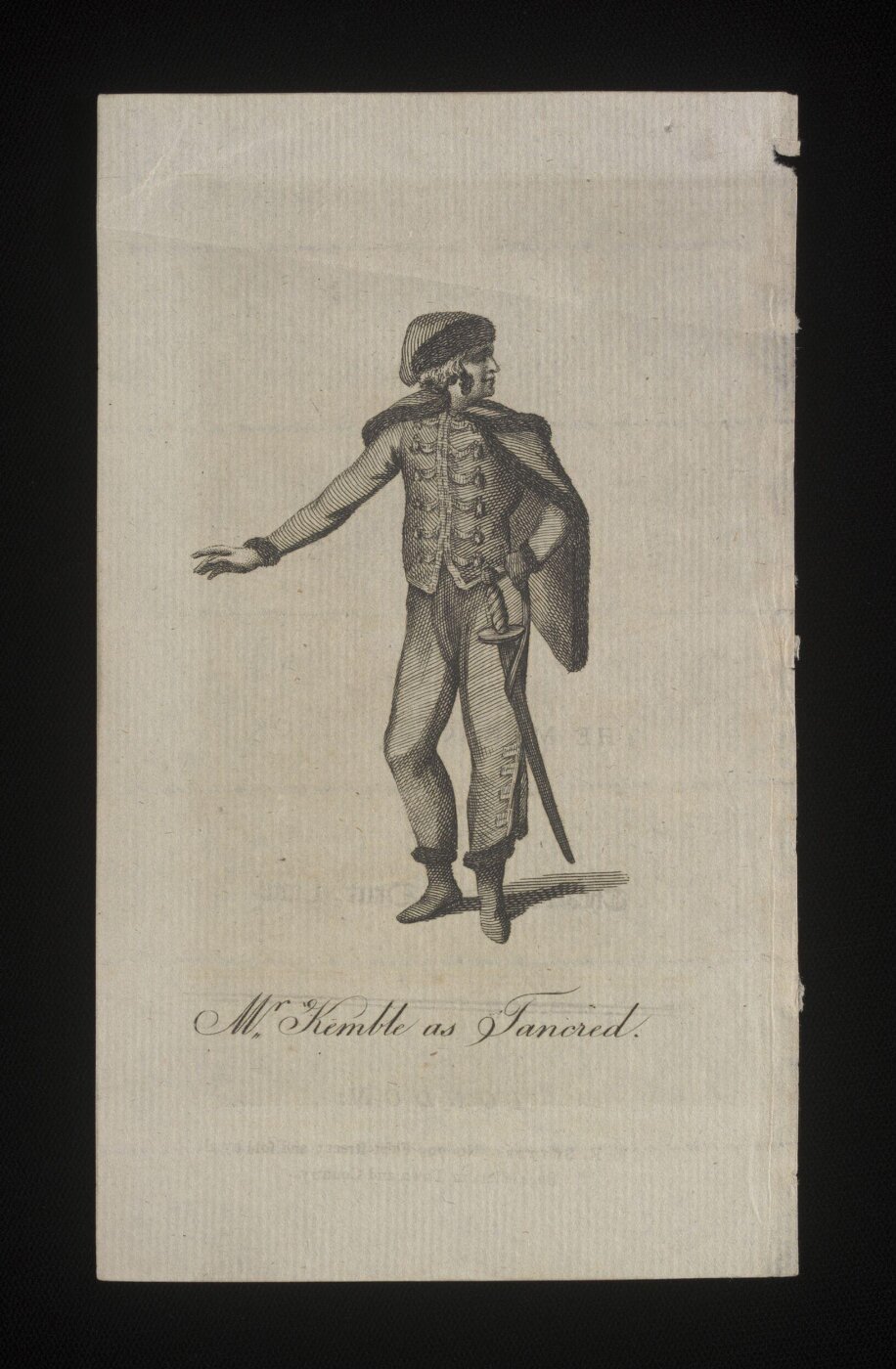 Unknown, Mr Kemble as Tancred