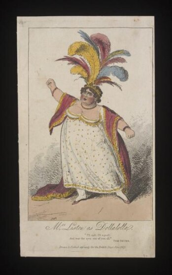 Mrs. Liston as Queen Dollalolla in Kane O'Hara's burletta <i>Tom Thumb</i>