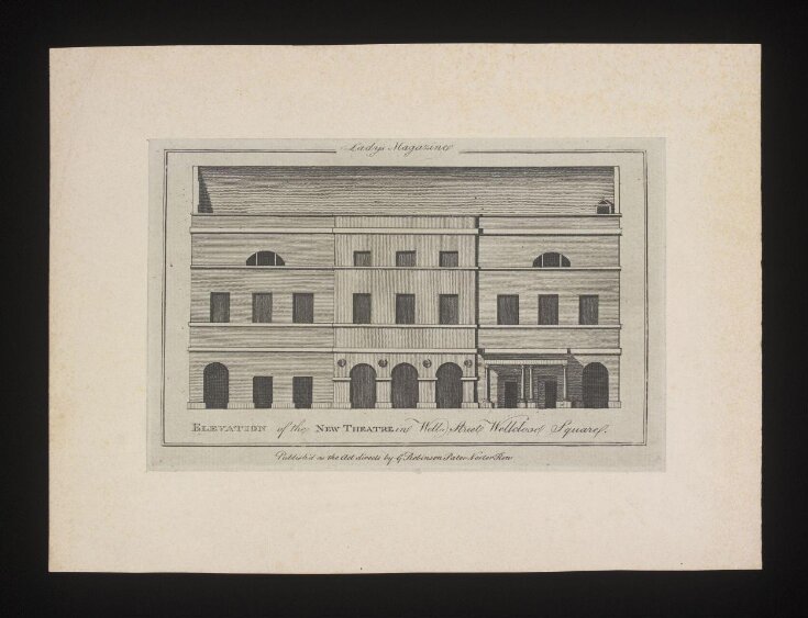 Elevation of the New Theatre in Well street, Wellclose Square image