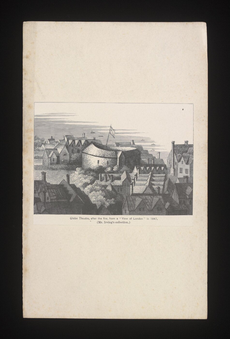 Unknown, Globe Theatre, after the fire, from a "View of London" in 1647