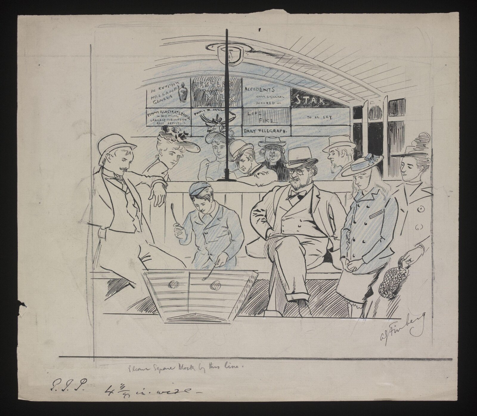 Drawing, Joseph Finberg Alexander, circa 1900