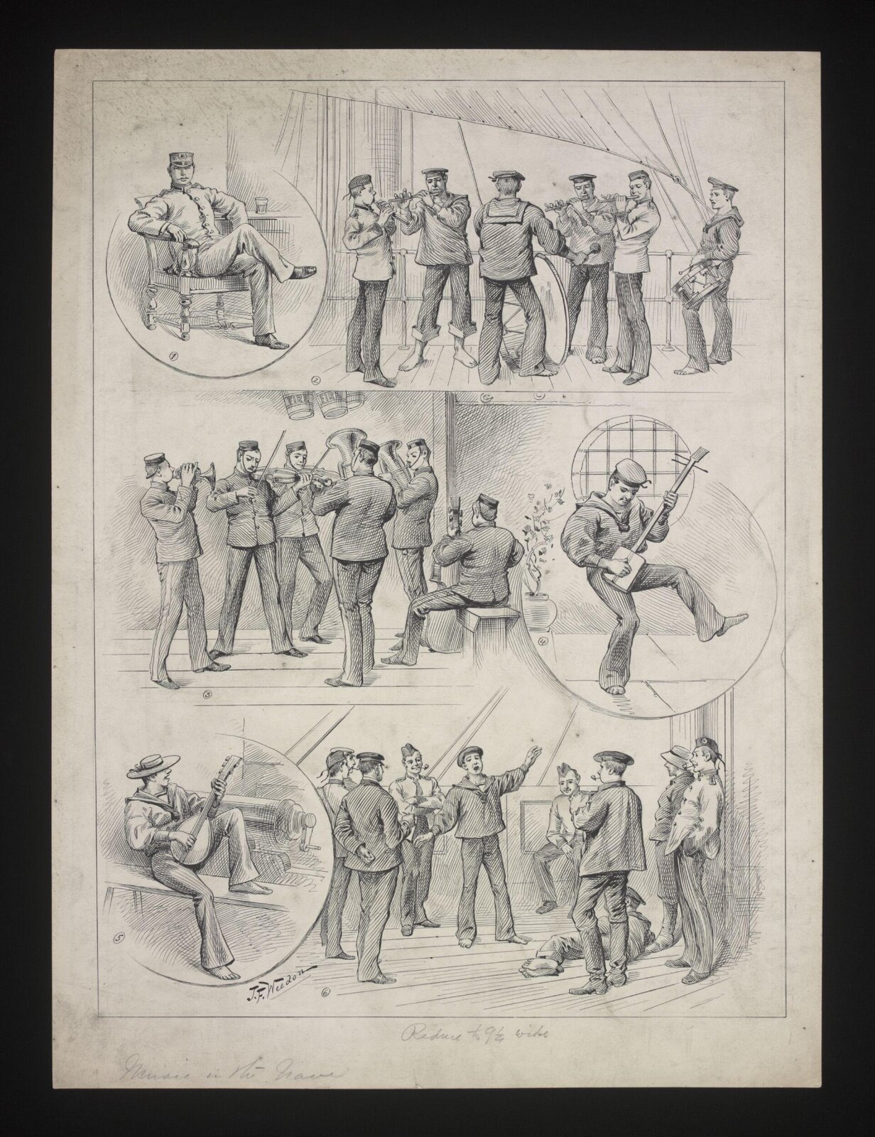 Drawing, J.F. Weedon, 1891