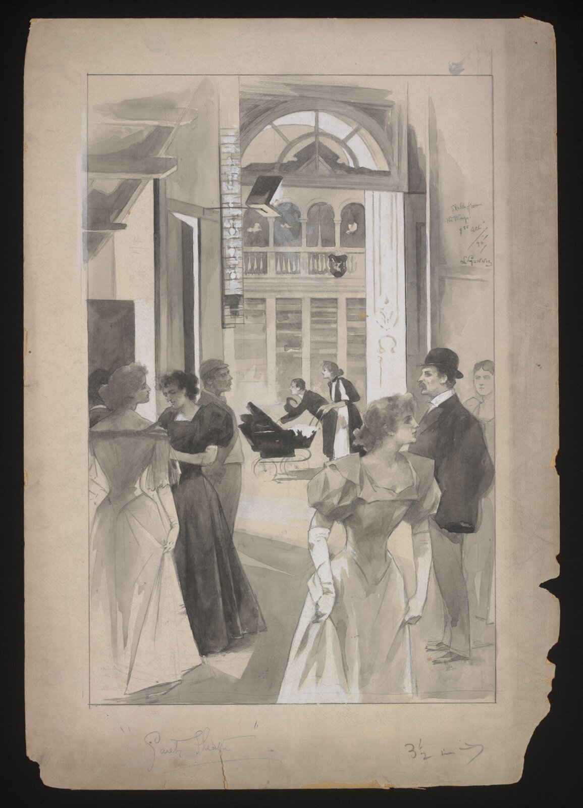 Drawing, Louis Gunnis, 1896