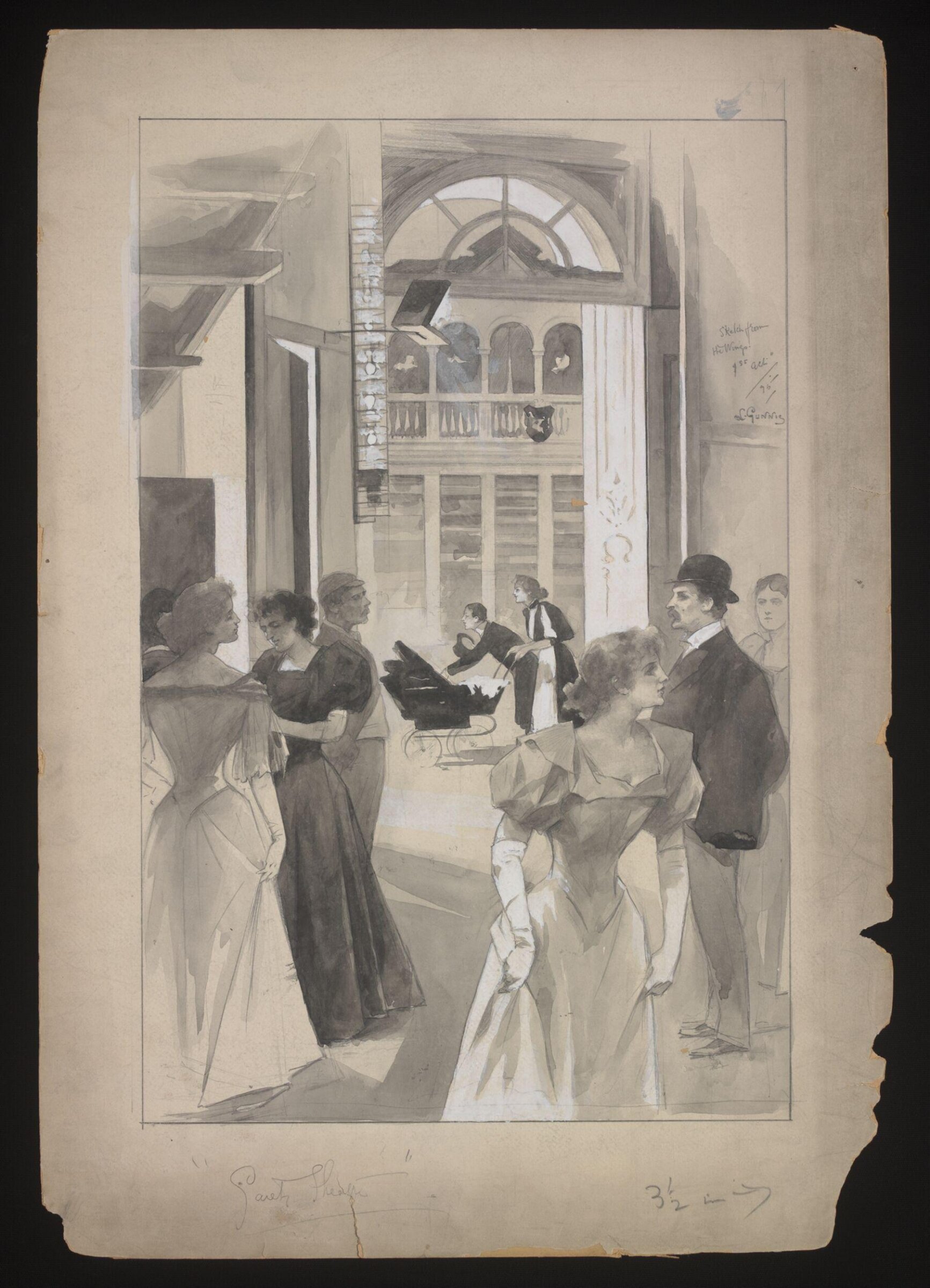 Drawing, Louis Gunnis, 1896