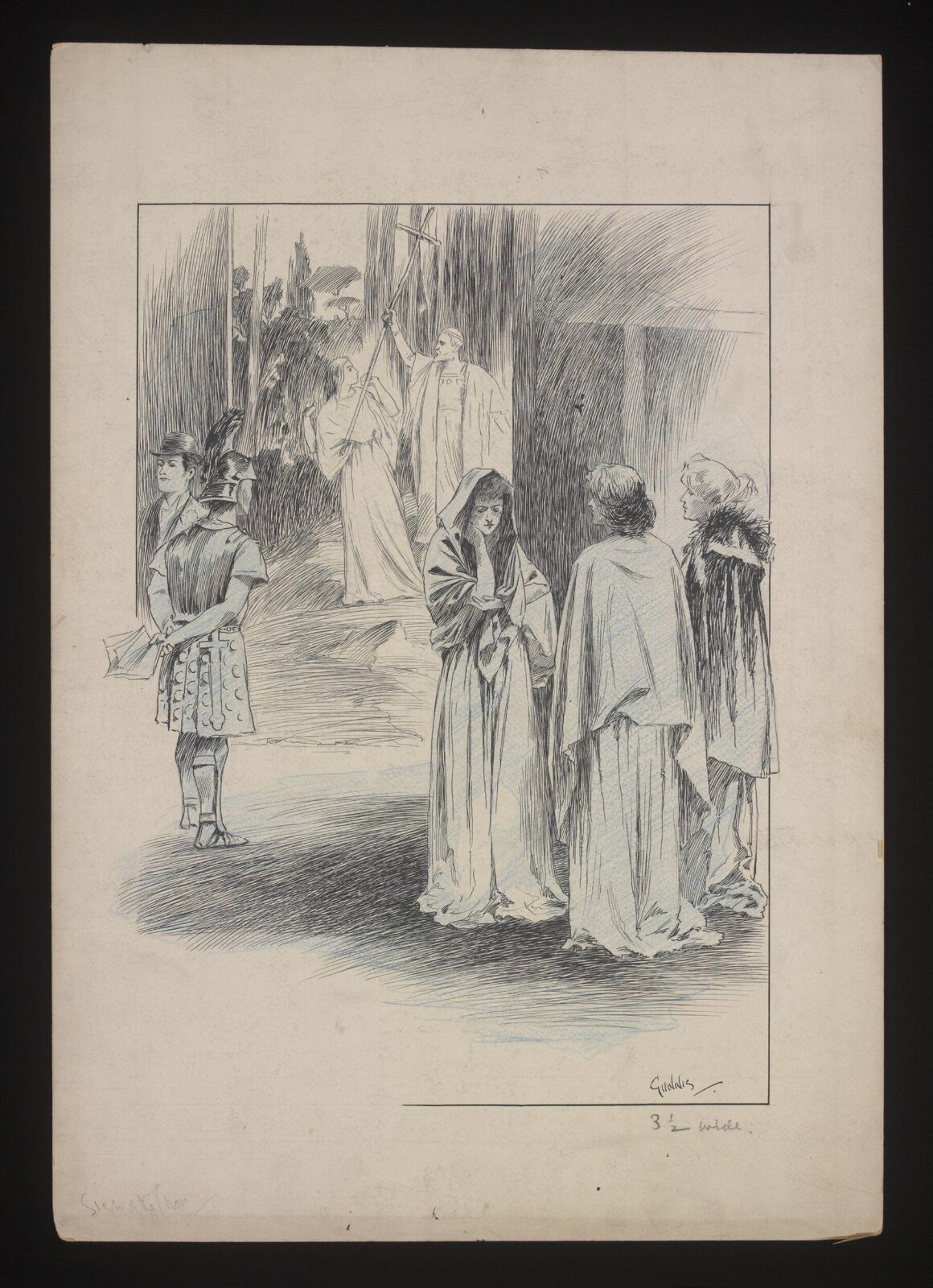 Drawing, Louis Gunnis, 1896