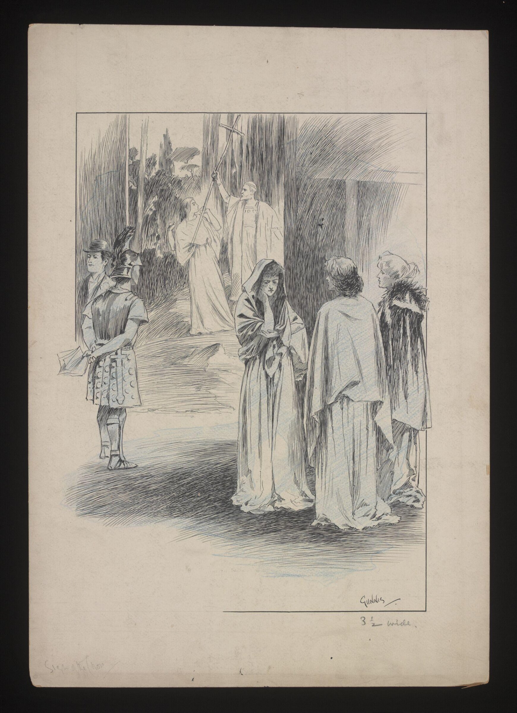 Drawing, Louis Gunnis, 1896