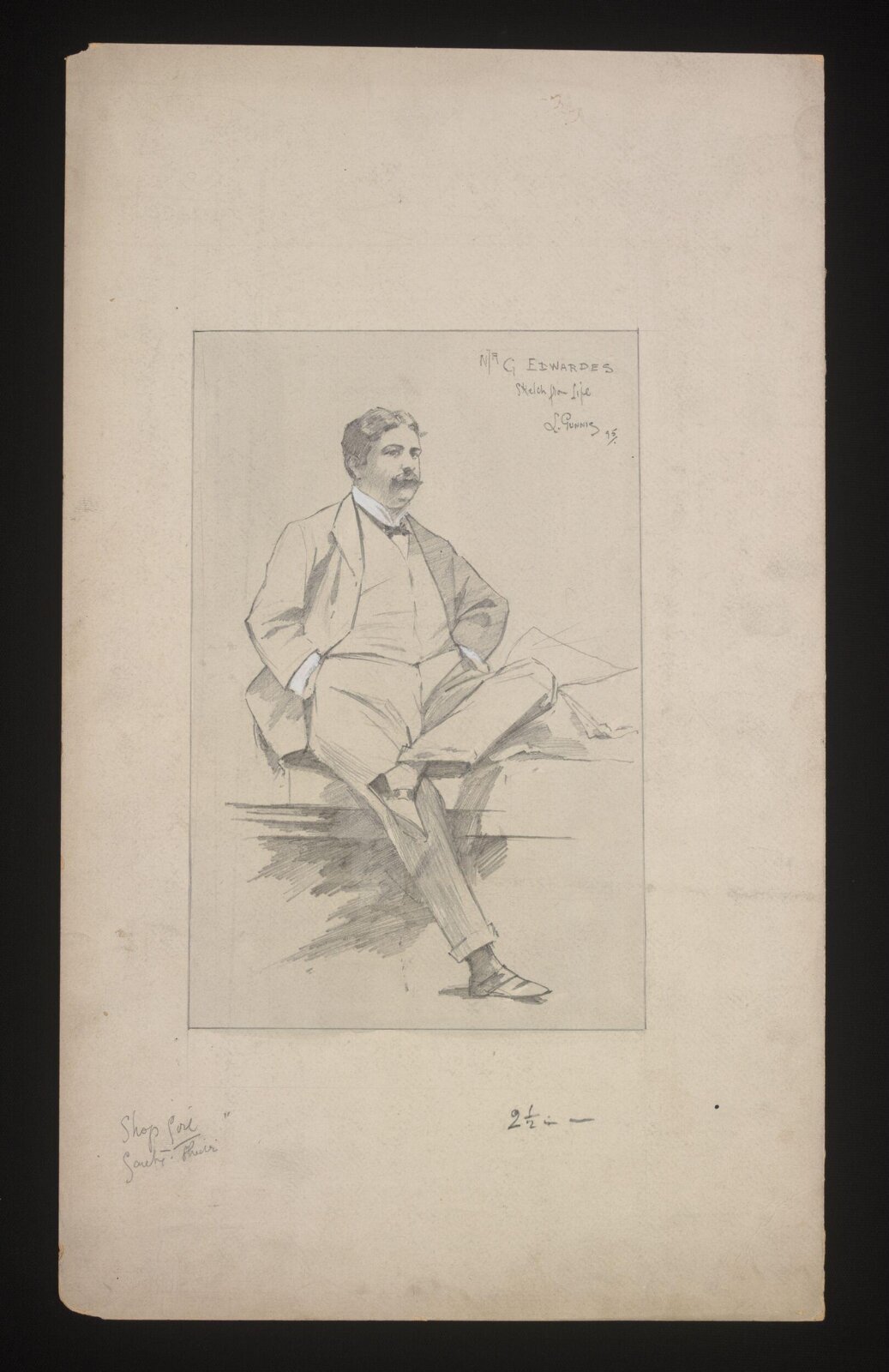 Drawing, Louis Gunnis, 1896