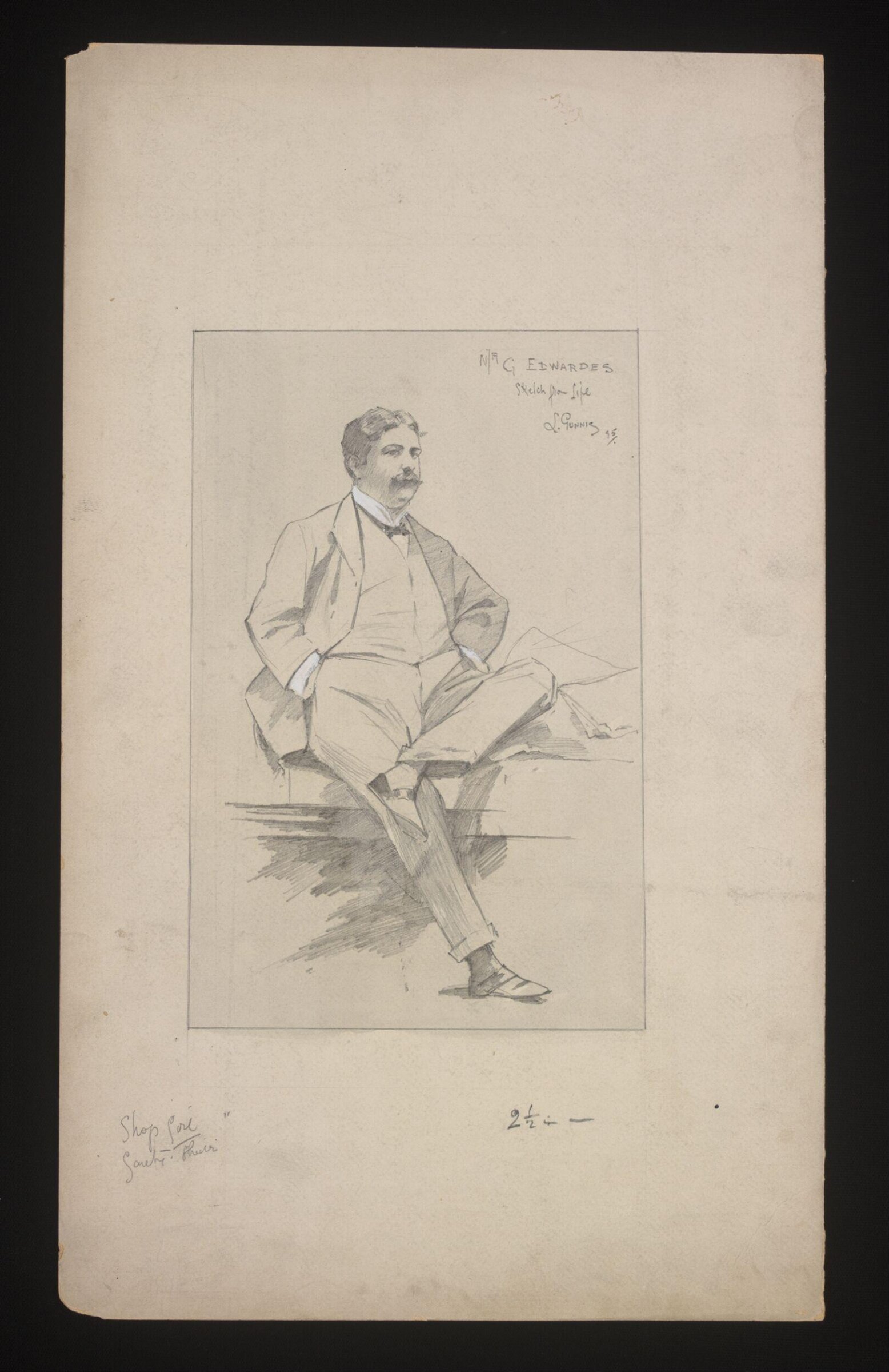 Drawing, Louis Gunnis, 1896
