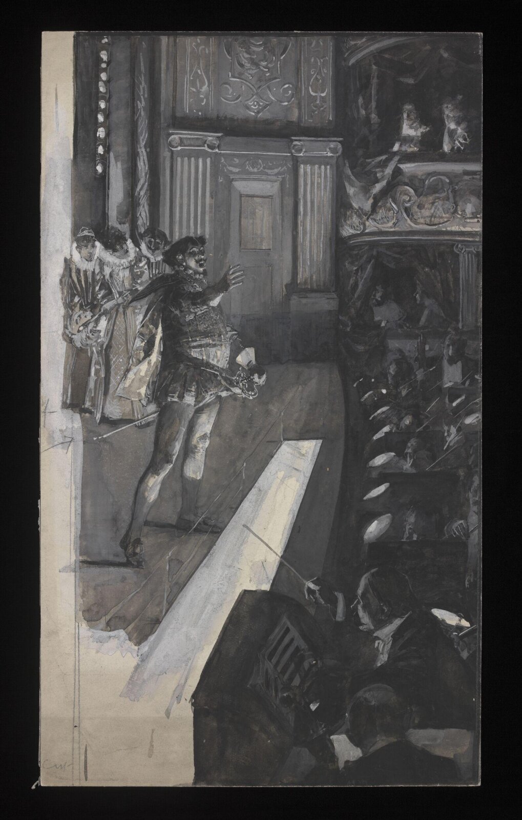 Theatre illustration, circa 1900