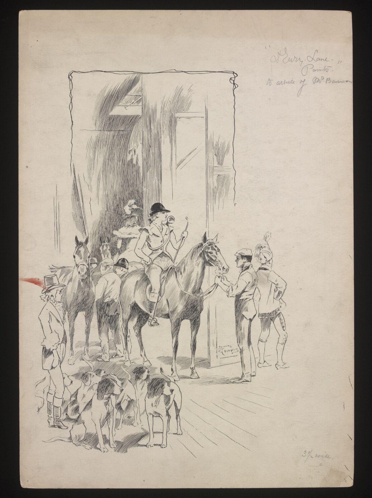 Drawing, Louis Gunnis, 1896