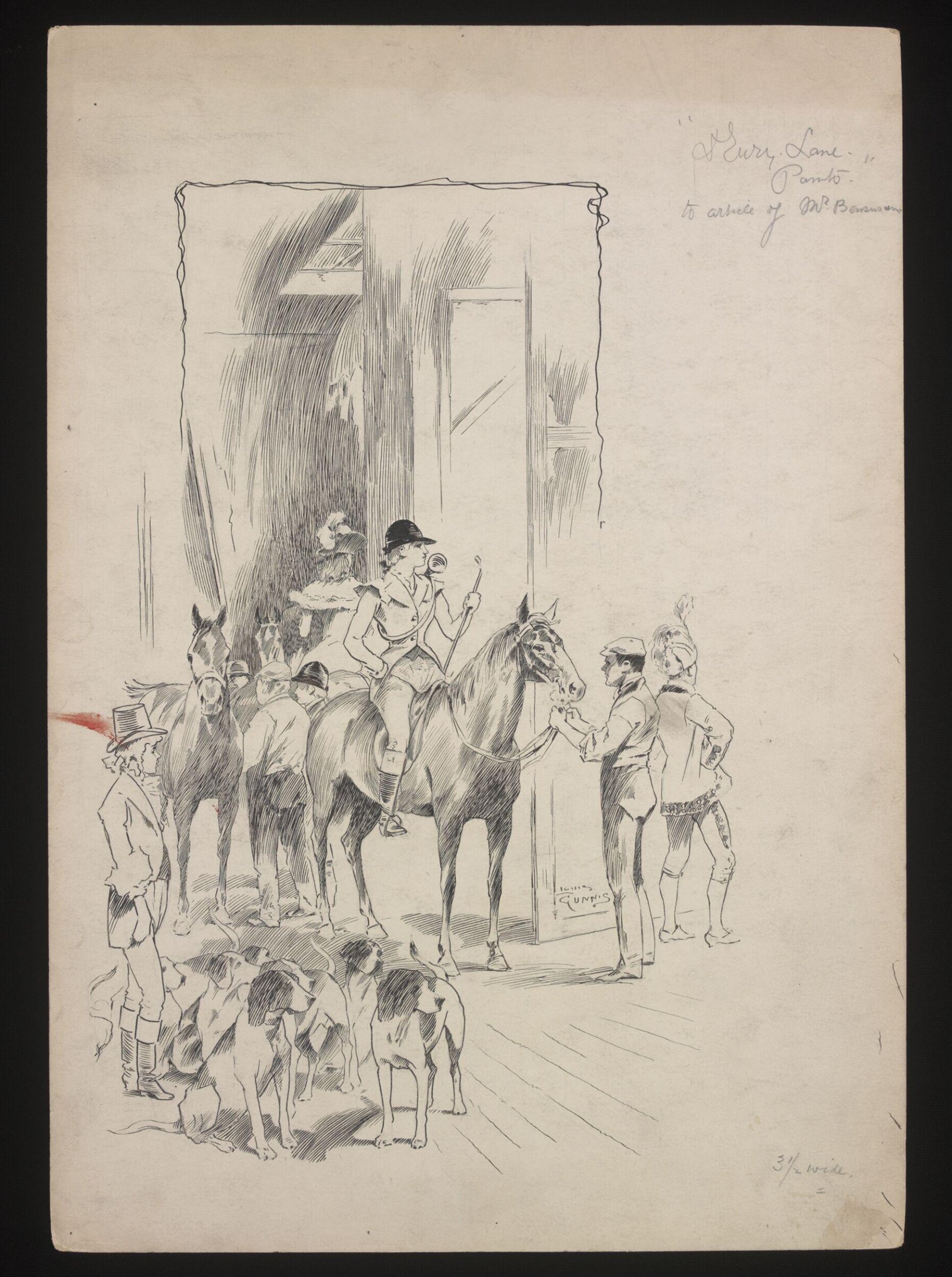 Drawing, Louis Gunnis, 1896