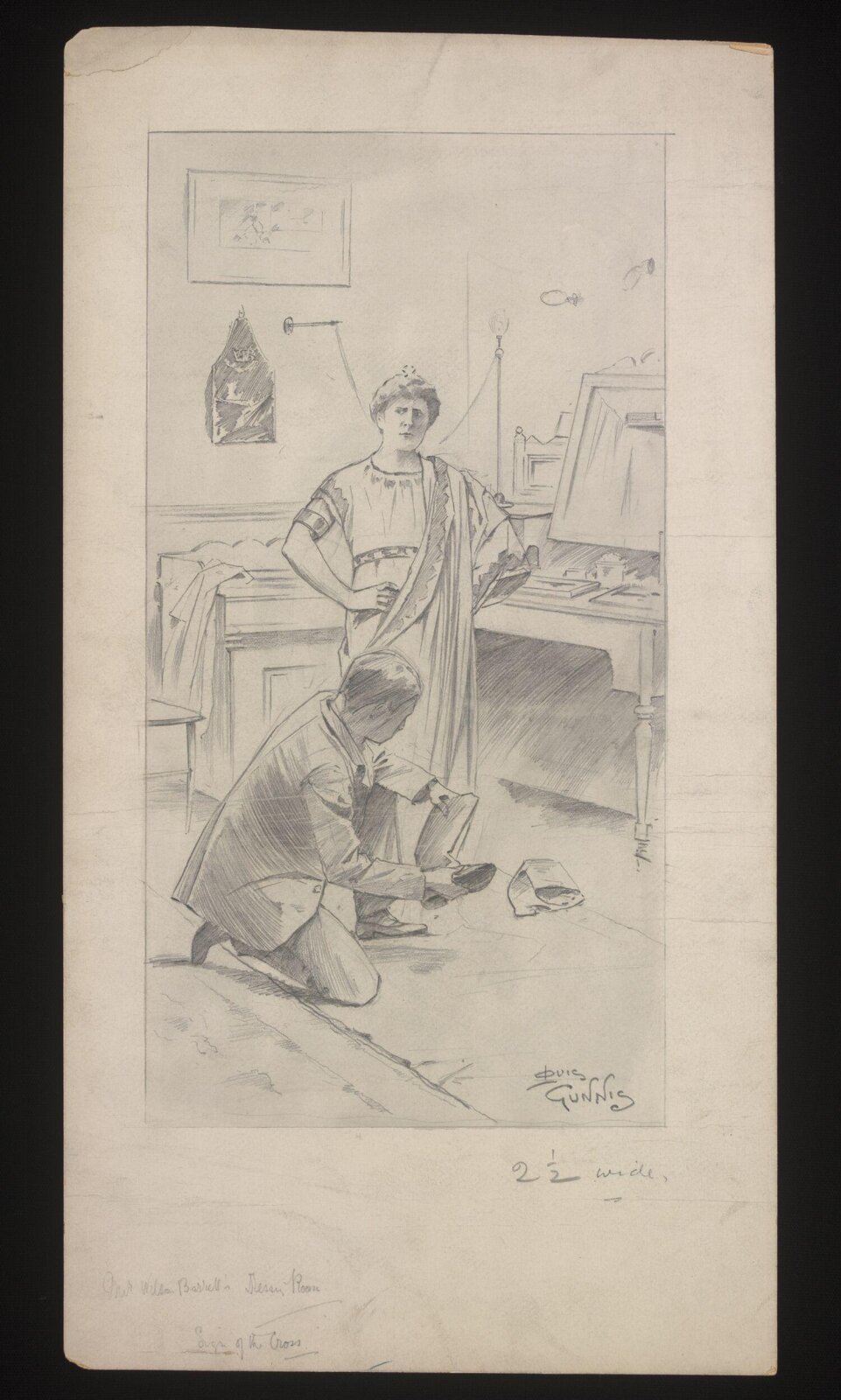 Drawing, Louis Gunnis, 1896