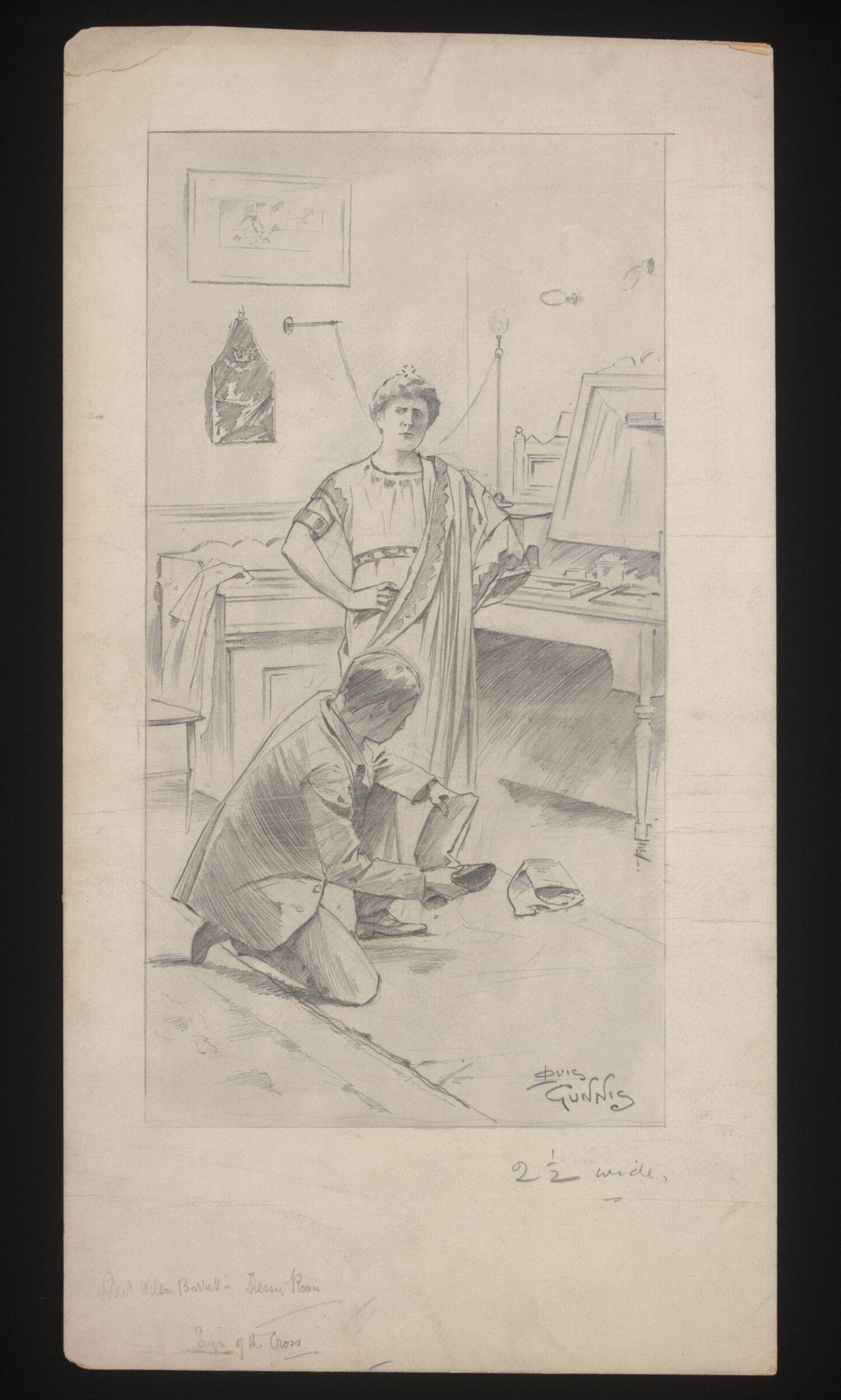 Drawing, Louis Gunnis, 1896