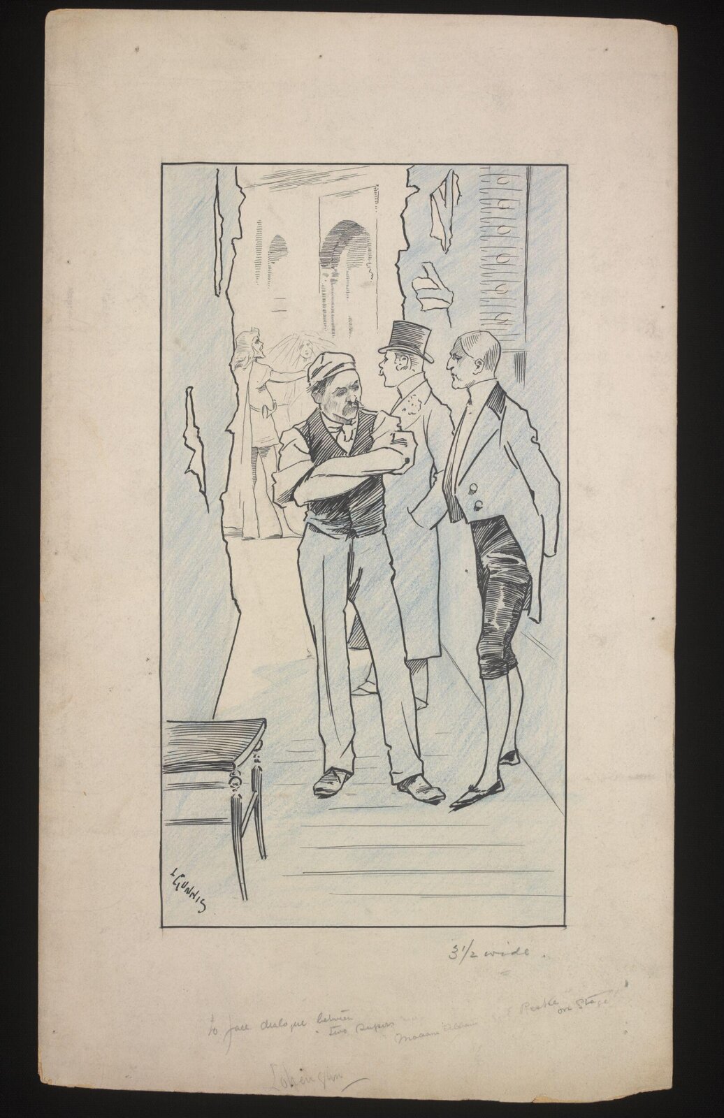 Drawing, Louis Gunnis, 1896