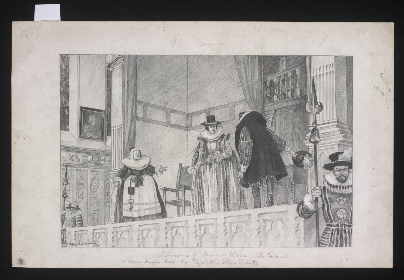 Drawing, Ralph Geaver, late nineteenth century