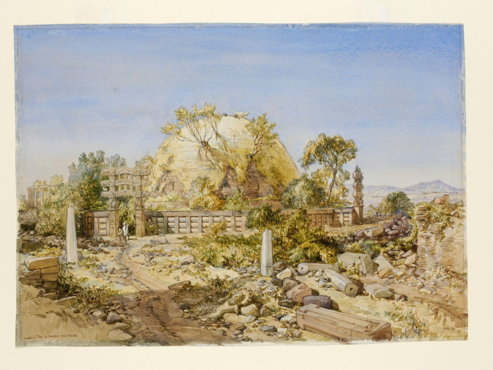 The Sanchi tope, William Simpson, 1861