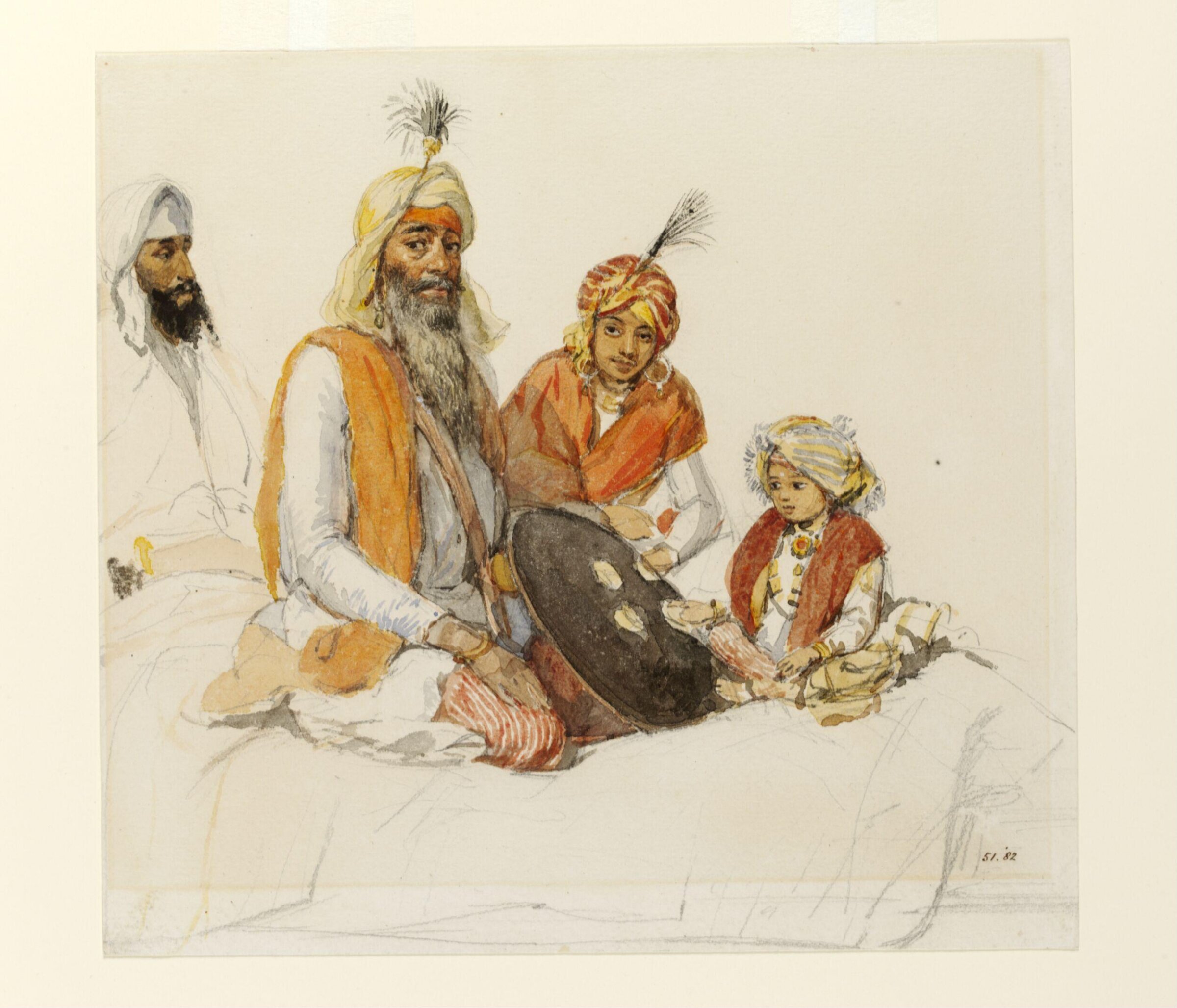 Tej singh, with son and nephew, William Carpenter, 1850-57