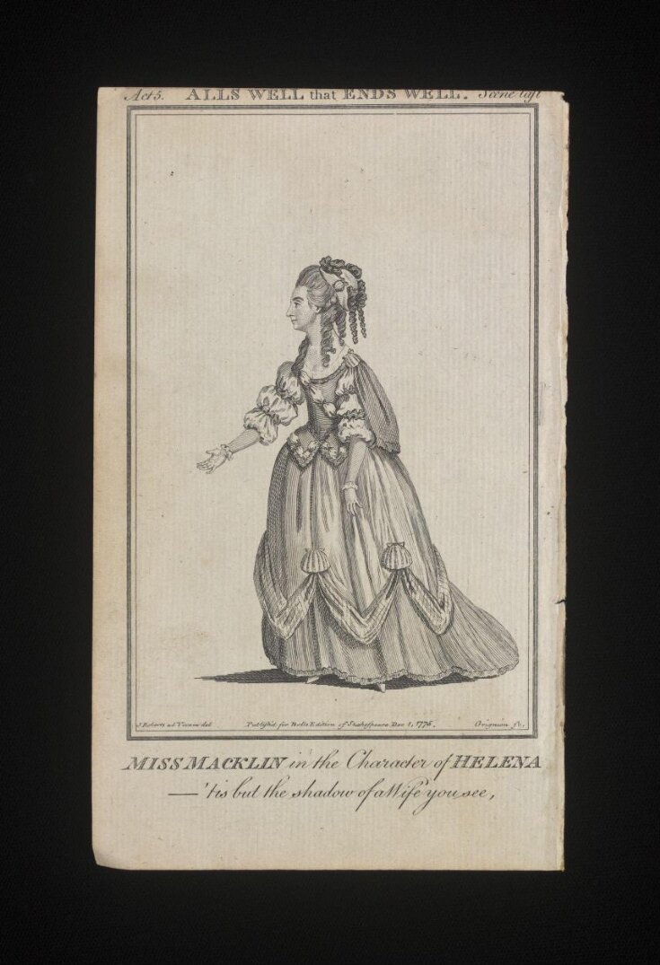 Miss Macklin in the character of Helena image