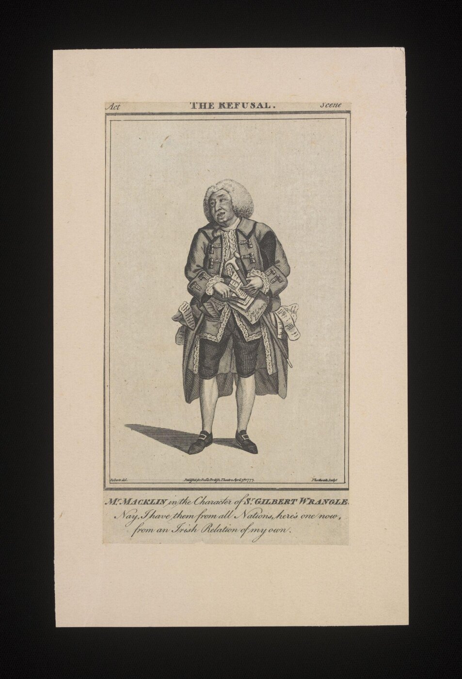 James Roberts, Mr. Macklin in the character of Sr. Gilbert Wrangle